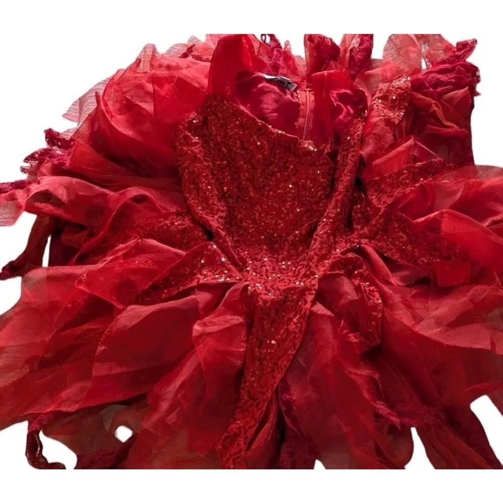 Chasing Fireflies Sweet Devil Costume Sequin Lace Leggings Dress Cosplay - Picture 4 of 12